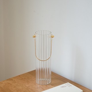 KUIBAO 快豹生活 輕奢手提花瓶, 透明色