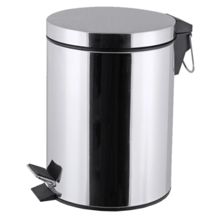 AOTTO 創意傢俱 20L 踩踏式不銹鋼垃圾桶, 型號SD-011, 29 x 45cm, 銀色