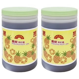 紅獅 鳳梨果粒醬 台灣產, 2.2kg, 2桶