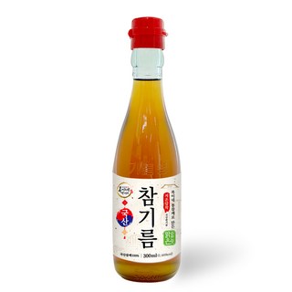 BokineMeokgeori 由芝麻籽製成的冷壓、口味溫和、清澈的芝麻油, 300ml, 1個