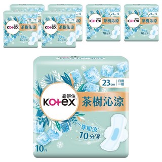 Kotex 靠得住 日用型茶樹沁涼棉, 23cm, 10片, 7包