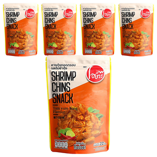 O-Yua 炸蝦下巴 酸辣風味, 22g, 5包