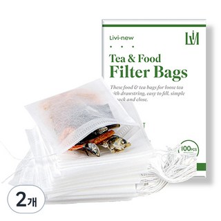 리비뉴 국물 육수용 일회용 다시백, 중(M), 100개입, 2개