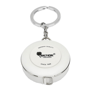 Bacogel 攜帶式迷你鑰匙圈捲尺 白色, 1個, 150cm