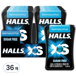 HALLS XS無糖迷你薄荷糖 酷爽薄荷款, 36盒, 15g
