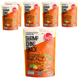 O-Yua 炸蝦下巴 酸辣風味, 22g, 6包