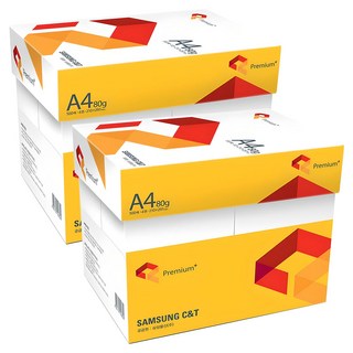 삼성물산 프리미엄 복사용지 80g, A4, 4000개