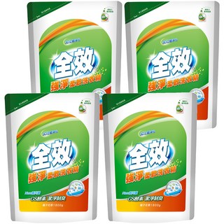 毛寶 全效強淨柔軟洗衣精 補充包 槴子花香, 1.8kg, 4袋