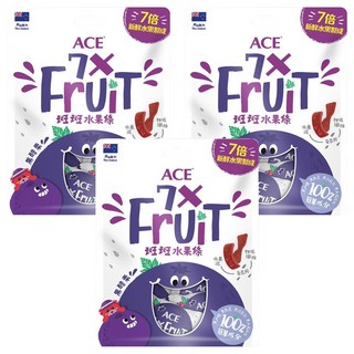 ACE 斑斑水果條 紐西蘭水果(黑醋栗 + 奇牙籽), 90g, 3袋