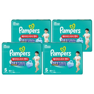 Pampers 幫寶適 2025年版 Baby-Dry 拉拉褲 男女寶寶通用 12~17kg, 144片, 第5階段