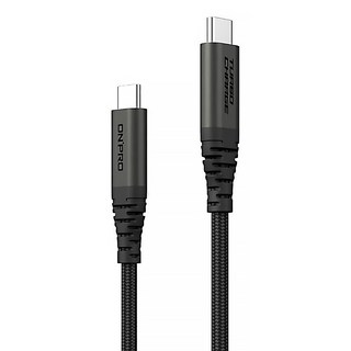 ONPRO USB-C to USB-C 充電/傳輸線 Cord Pro, 1.2m, 黑鈦, 1條