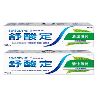 SENSODYNE 舒酸定 長效抗敏牙膏 清涼薄荷, 160g, 2條