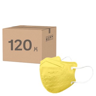 順易利 成人立體醫用口罩 細耳, 黃色, 30片, 4盒