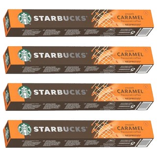 STARBUCKS 星巴克 順滑焦糖風味膠囊咖啡 Nespresso咖啡機適用, 5.1g, 10顆, 4盒