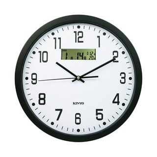 Kinyo LCD顯示掛鐘 CL151 14吋, 黑色