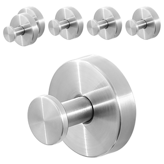 小麥購物 不鏽鋼吸盤掛鉤, 6個, 銀色