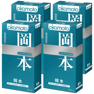 okamoto 岡本 衛生套 潮感潤滑型, 10個, 4盒