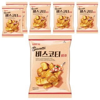 LOTTE 樂天 披薩口味麵包餅乾 韓國進口, 70g, 6包