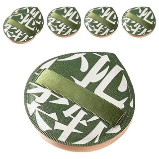 AMORTALS 爾木萄 加厚超軟雲朵氣墊粉撲 水滴XL款 柔軟親膚 乾濕兩用, 6個, 綠色