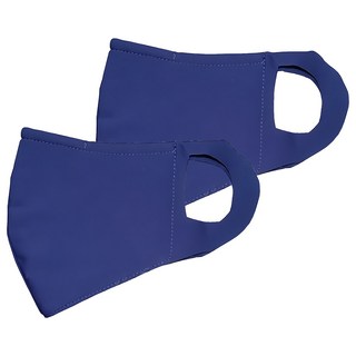 Osun 歐桑生活 一體成型防疫3D立體三層防水運動透氣布口罩, 1入, 2片, 藏青色