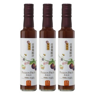 陳稼莊 百香果原汁 加糖, 250ml, 3瓶
