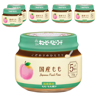 kewpie 極上嚴選 日本蜜桃泥 5M, 蜜桃, 70g, 6罐