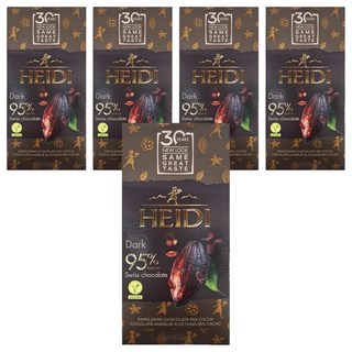 HEIDI 赫蒂 95%黑巧克力 濃郁香醇, 50g, 5盒