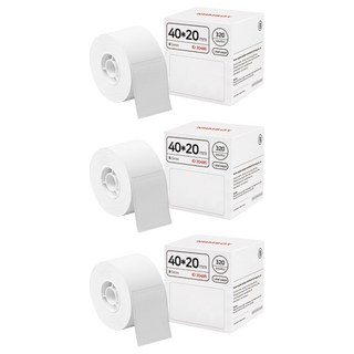 님봇 라벨프린터 B21 / B1 전용 라벨지 화이트 40 x 20 mm, 320칸, 3개