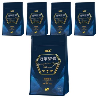ucc 冠軍監修甘醇橙香咖啡豆, 咖啡豆(無研磨), 225g, 5包