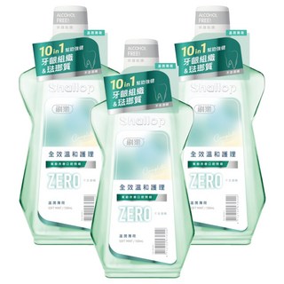 Shallop 刷樂 全效溫和護理漱口水 溫潤薄荷, 3個, 500ml