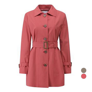 Olivia Hassler 翻領腰帶中長版風衣 OHBSCT202