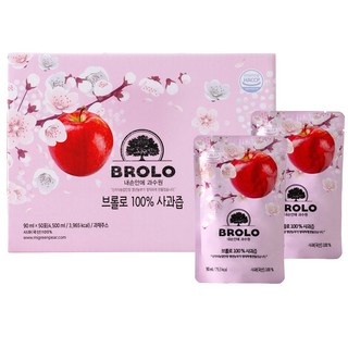 BROLO 蘋果原汁, 90ml, 50包