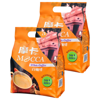 MOCCA 摩卡 三合一白咖啡, 36g, 15條, 2袋