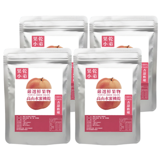 果乾小弟 高山水蜜桃乾, 90g, 4包