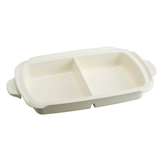 BRUnO 鴛鴦鍋 加大 4L, 494mm, 白色, 1個