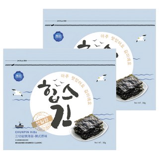 雋品 HiBs 三切岩燒海苔, 香酥脆入口即化，富含海洋精華蛋白質、礦物質和維生素, 30g, 2包