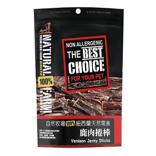 NATURAL FARM 自然牧場 鹿肉捲棒 無麩質 無添加防腐劑和香料 紐西蘭天然寵物零食, 1包, 80g