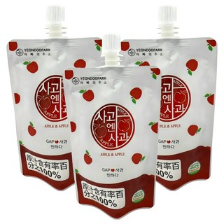 YEONDOOFARM 好農蘋果汁, 100ml, 3包