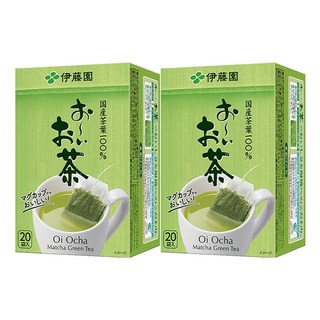 伊藤園 抹茶綠茶包 36g 20入 (日本國產茶葉 三角立體茶包 冷熱皆宜), 2包