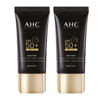 AHC 마스터즈 아쿠아 리치 선크림 SPF50+ PA++++, 30ml, 2개