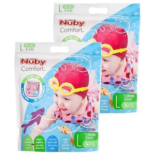 Nuby 游泳褲型尿布 女童, L, 6片