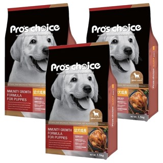 福壽實業 幼犬用 成長專業配方 乾飼料, 雞肉, 1.5kg, 3袋