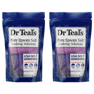 Dr Teal's 純瀉鹽薰衣草浸泡液, 450g, 2個