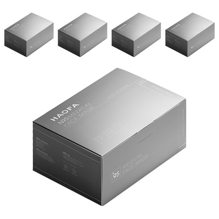 HAOFA 氣密型N95立體醫療口罩 防曬活性碳款 S, 30片, 5個, 丁香碳