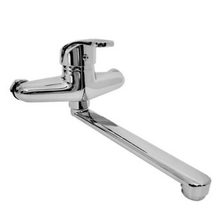 LEADER 麗達 銅電鍍亮面 壁式冷熱水龍頭 出水管 附六分墊片 LBE 3004-23 780g, 1個