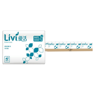 LIVI 優活 柔拭紙巾 2層, 30包, 1箱