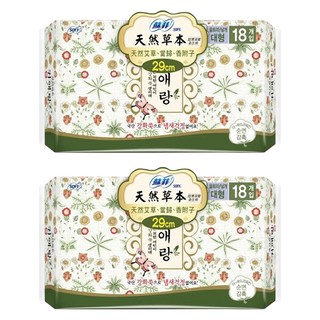 SOFY 蘇菲 天然草本衛生棉, 29cm, 18片, 2包