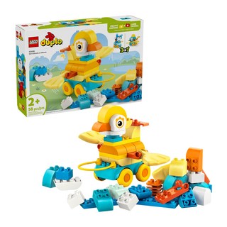 LEGO 樂高 得寶系列 3 合 1 有輪動物積木玩具組，激發無限想像與創造力, 1盒, 有輪動物