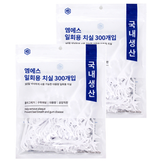 MS國產一次性牙線, 8cm, 300支, 2包