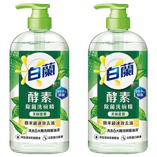 白蘭 酵素除菌洗碗精 茶樹蘆薈, 1kg, 2瓶
